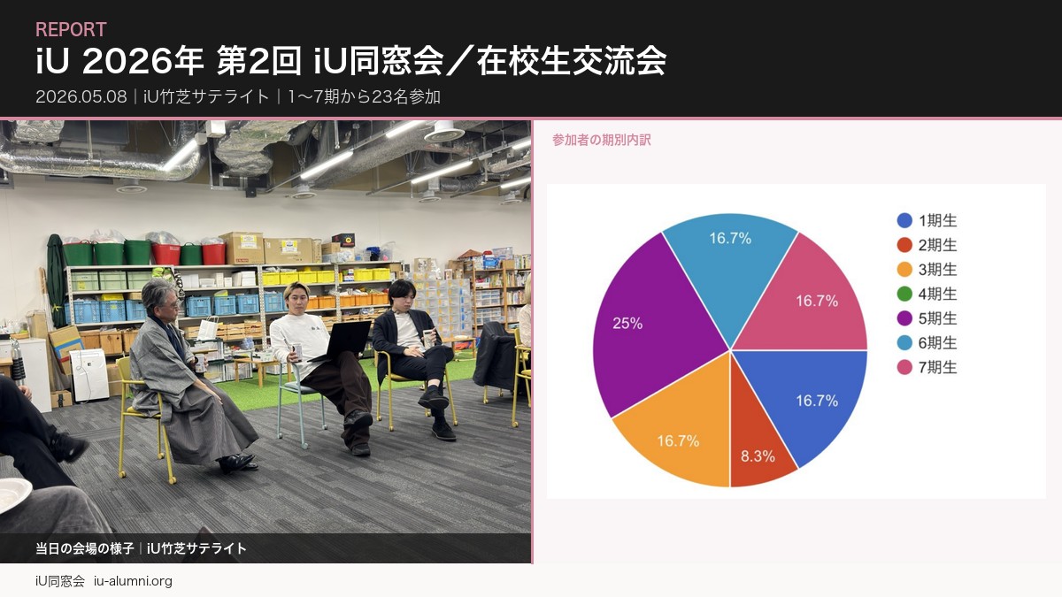 iU 2026年 第2回 iU同窓会/在校生交流会